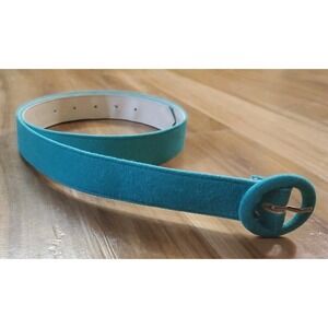 Vintage Harry Goldberg Belt Faux Suede Soft Turquoise Color Womens Size 32